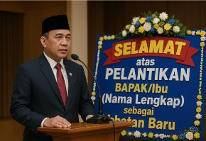 Contoh Ucapan Selamat atas Pelantikan Pejabat Daerah di Papan Bunga