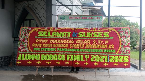 papan bunga medan acara formal