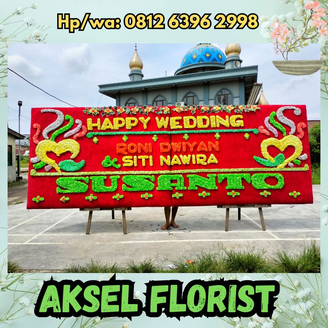 Papan Bunga Pernikahan ke Gedung Pernikahan Grand Ocean Deli Serdang