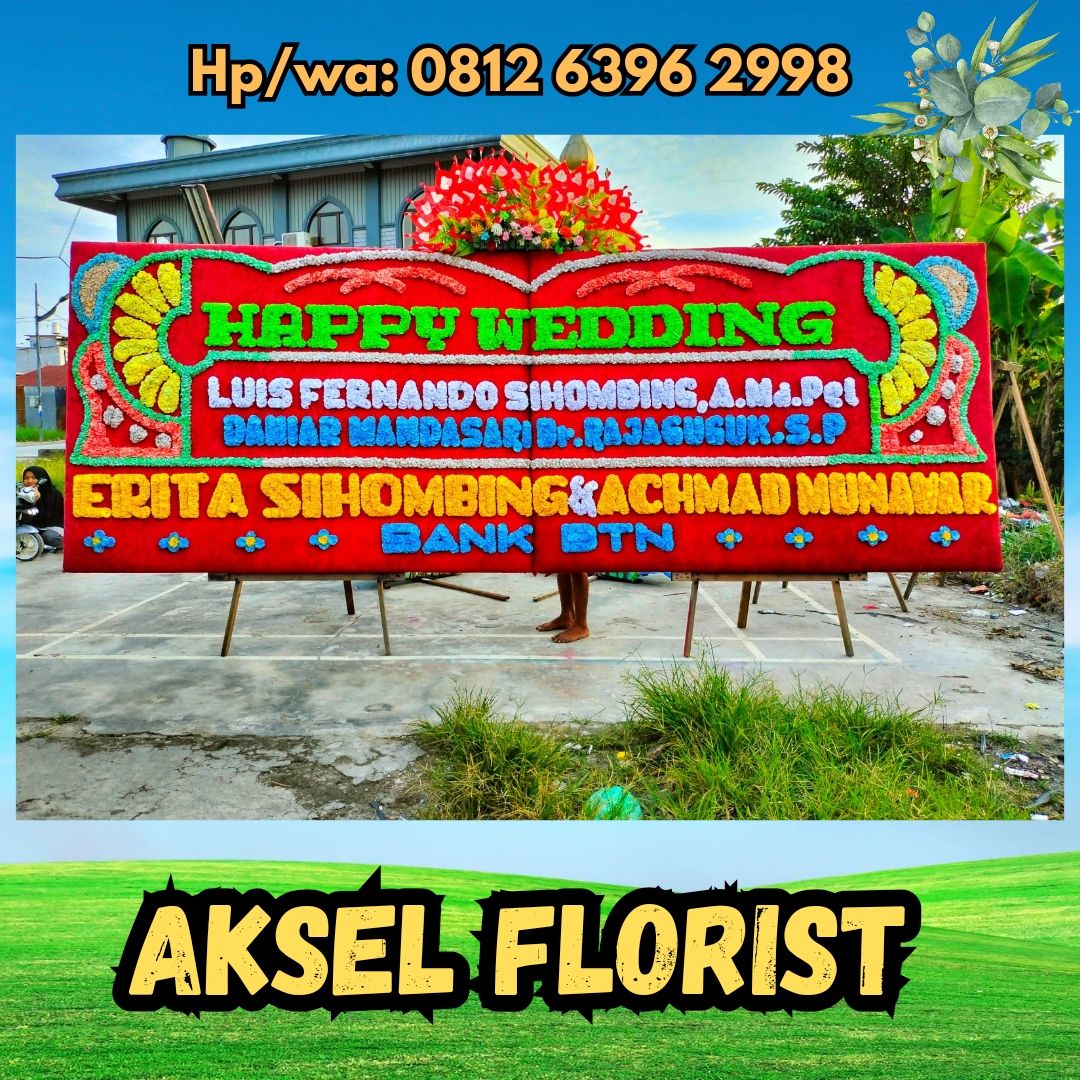 Papan Bunga Pernikahan ke Wisma Amplas Medan