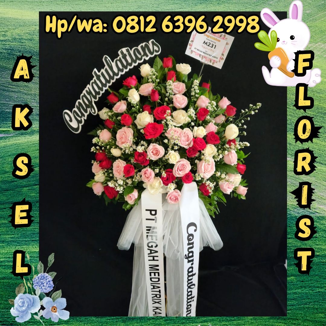 Standing Flower Pernikahan ke Wisma Jayapuri Medan