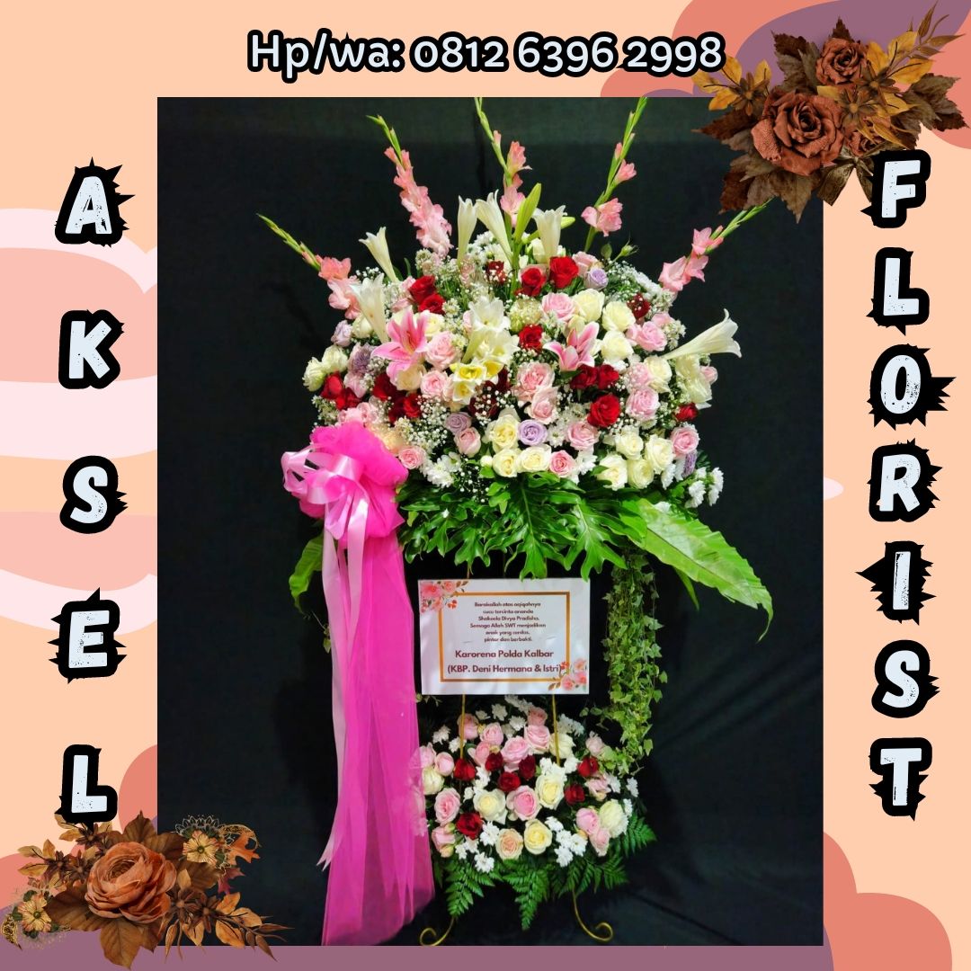 Standing Flower Pernikahan ke PRSU Hall Medan