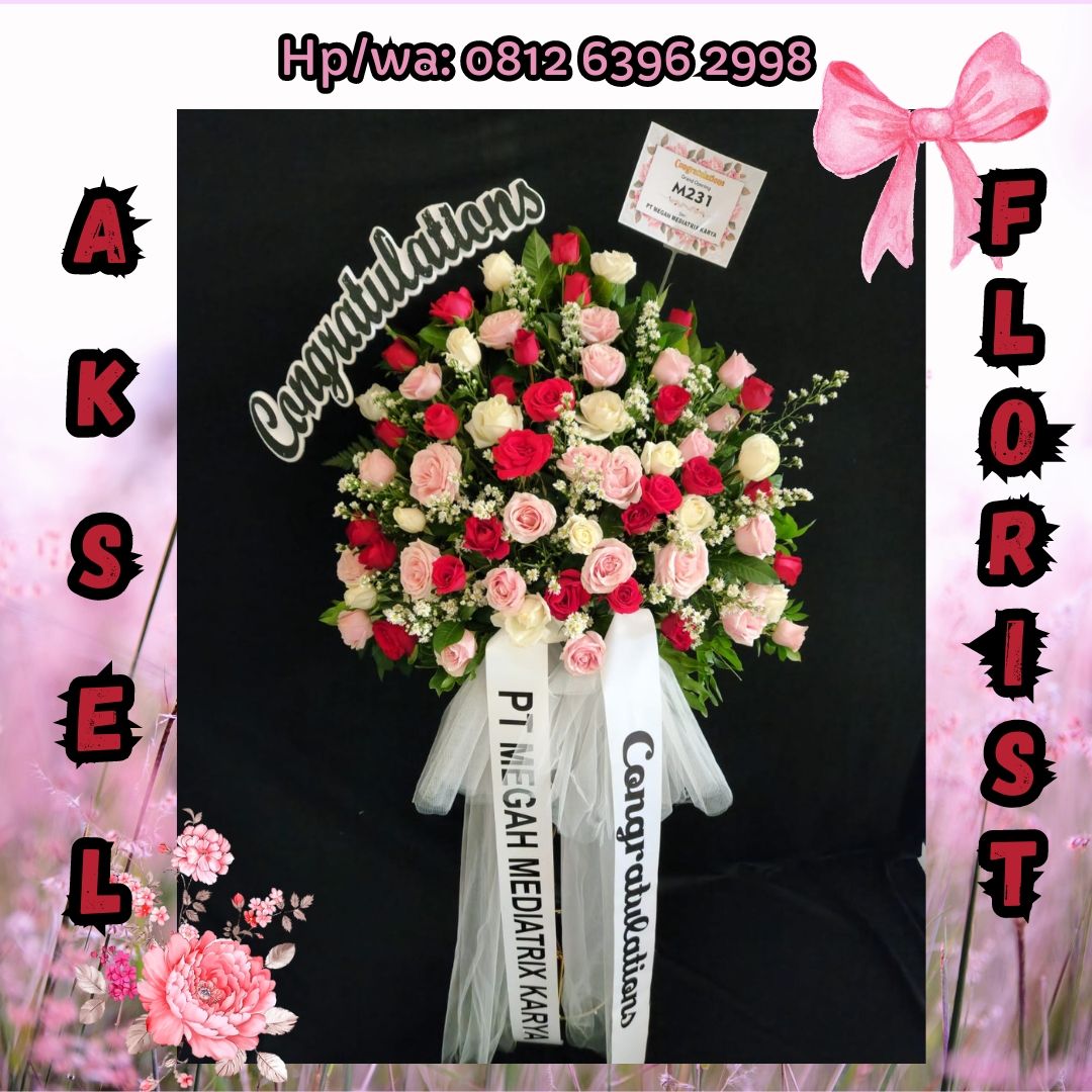 Standing Flower Pernikahan ke Wisma Adat Duma Medan